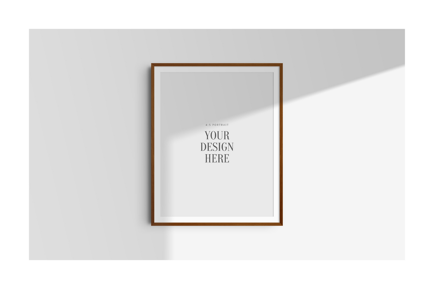 FRAME MOCKUP 4:5 PORTRAIT | Vertical Frame Mockup | Wood Frame Mockup | PSD