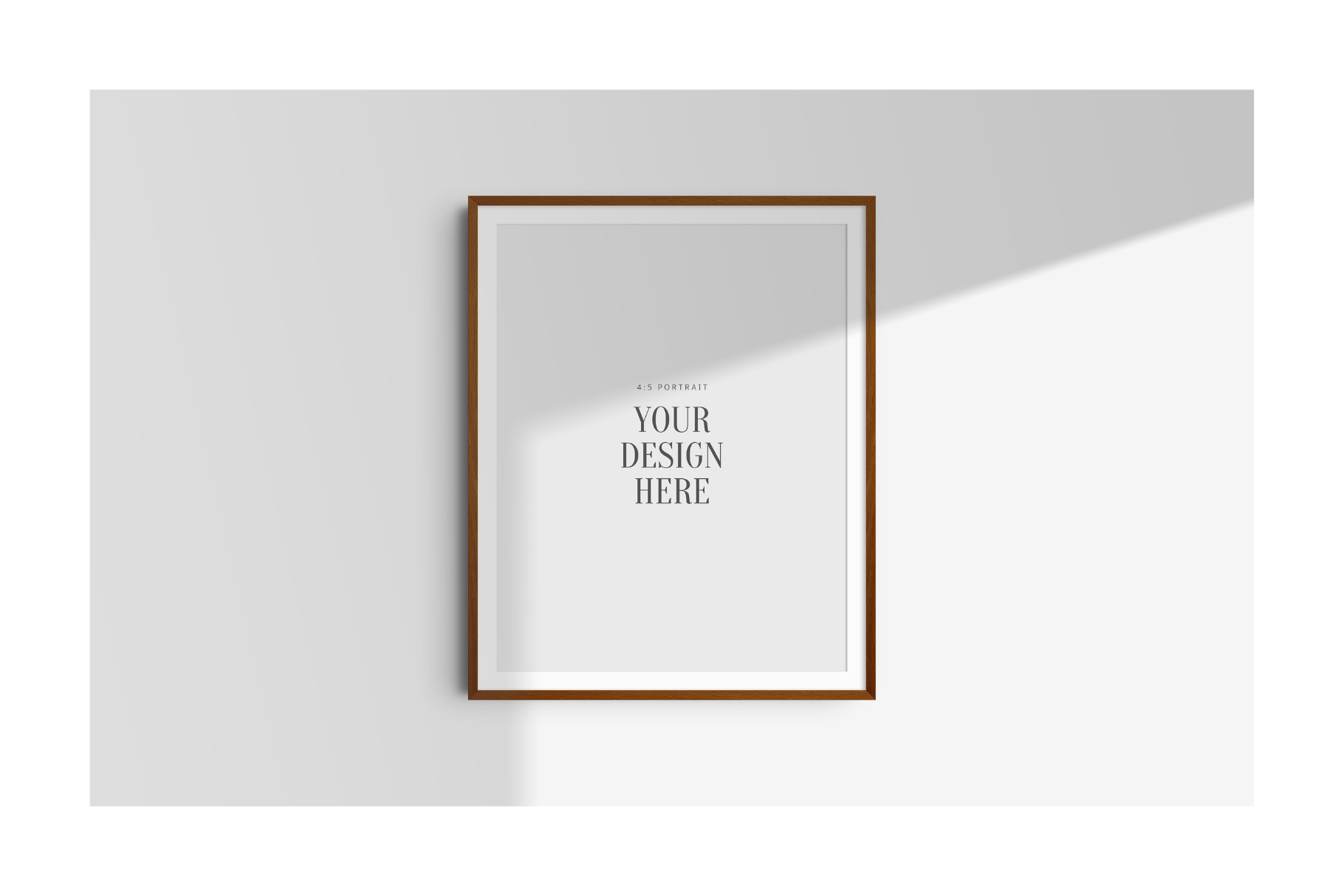 FRAME MOCKUP 4:5 PORTRAIT | Vertical Frame Mockup | Wood Frame Mockup | PSD