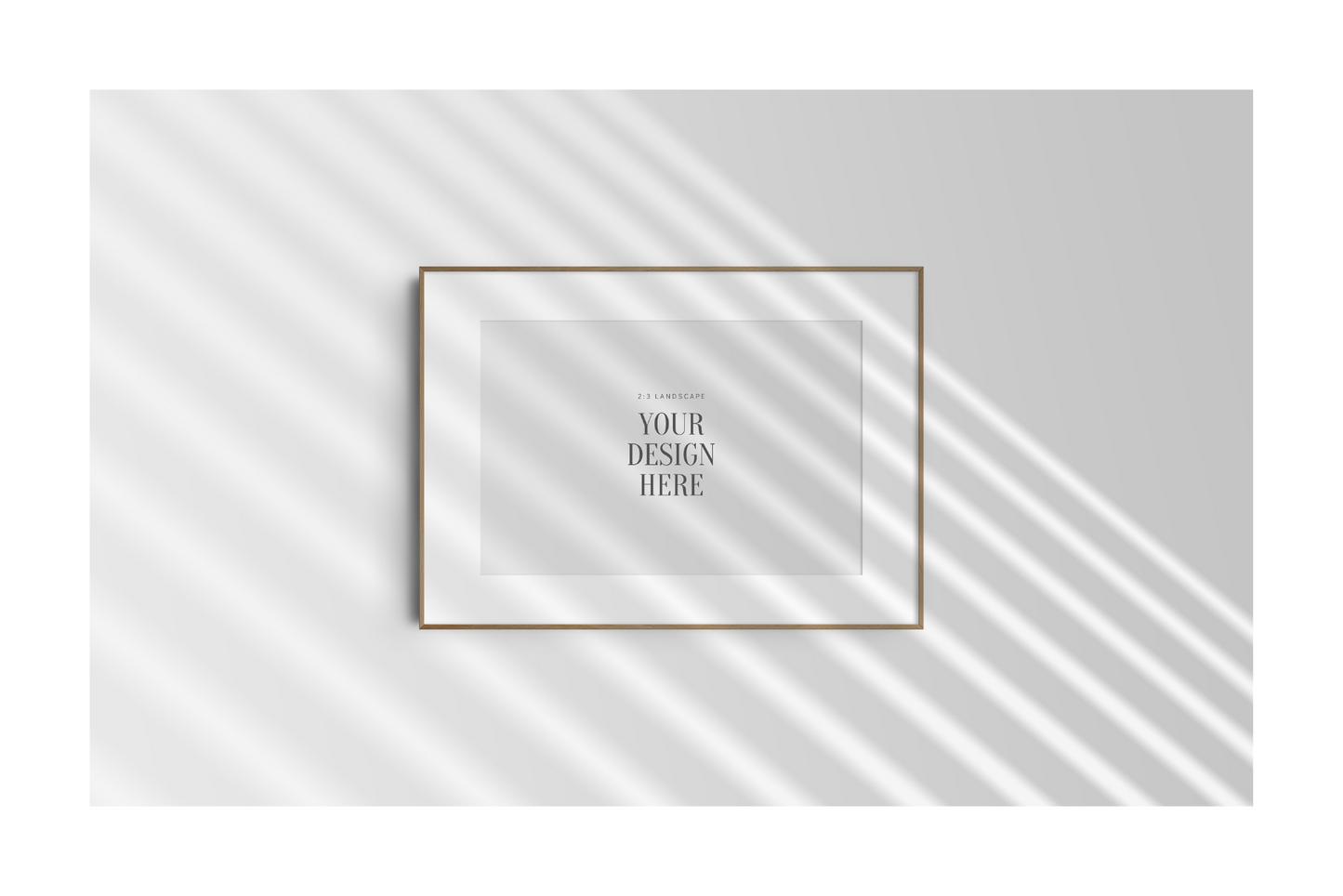 FRAME MOCKUP 5:7 (A4) LANDSCAPE | Horizontal Frame Mockup | Wood Frame Mockup | PSD