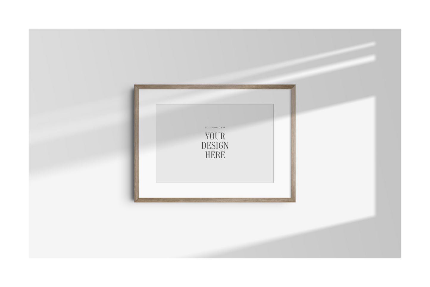 FRAME MOCKUP 5:7 (A4) LANDSCAPE | Horizontal Frame Mockup | Wood Frame Mockup | PSD