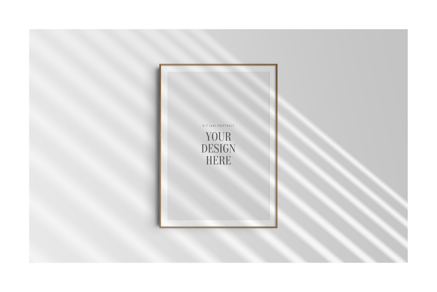 FRAME MOCKUP 5:7 (A4) PORTRAIT | Vertical Frame Mockup | Wood Frame Mockup | PSD