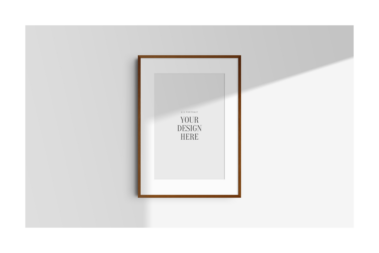 FRAME MOCKUP 5:7 (A4) PORTRAIT | Vertical Frame Mockup | Wood Frame Mockup | PSD