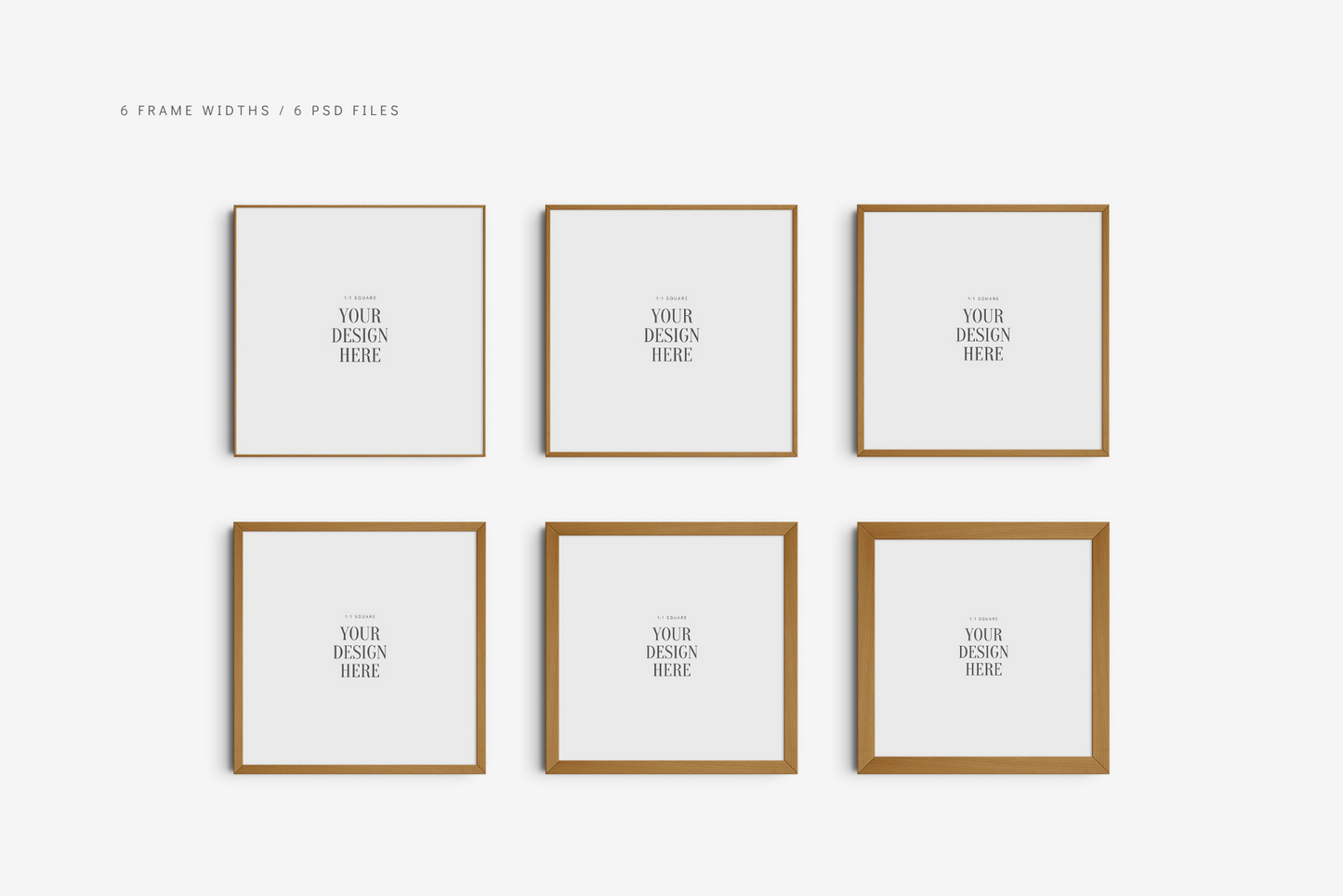 FRAME MOCKUP 1:1 SQUARE | Square Frame Mockup | Wood Frame Mockup | PSD | PAPER MOON Art & Design