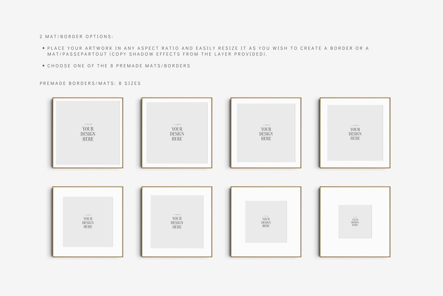 FRAME MOCKUP 1:1 SQUARE | Square Frame Mockup | Wood Frame Mockup | PSD | PAPER MOON Art & Design