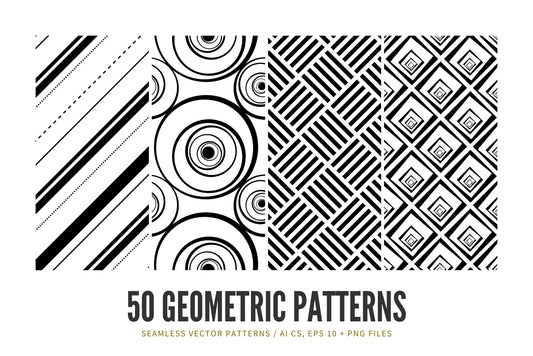 Geometric Patterns 01 Seamless Geometric Vector Patterns