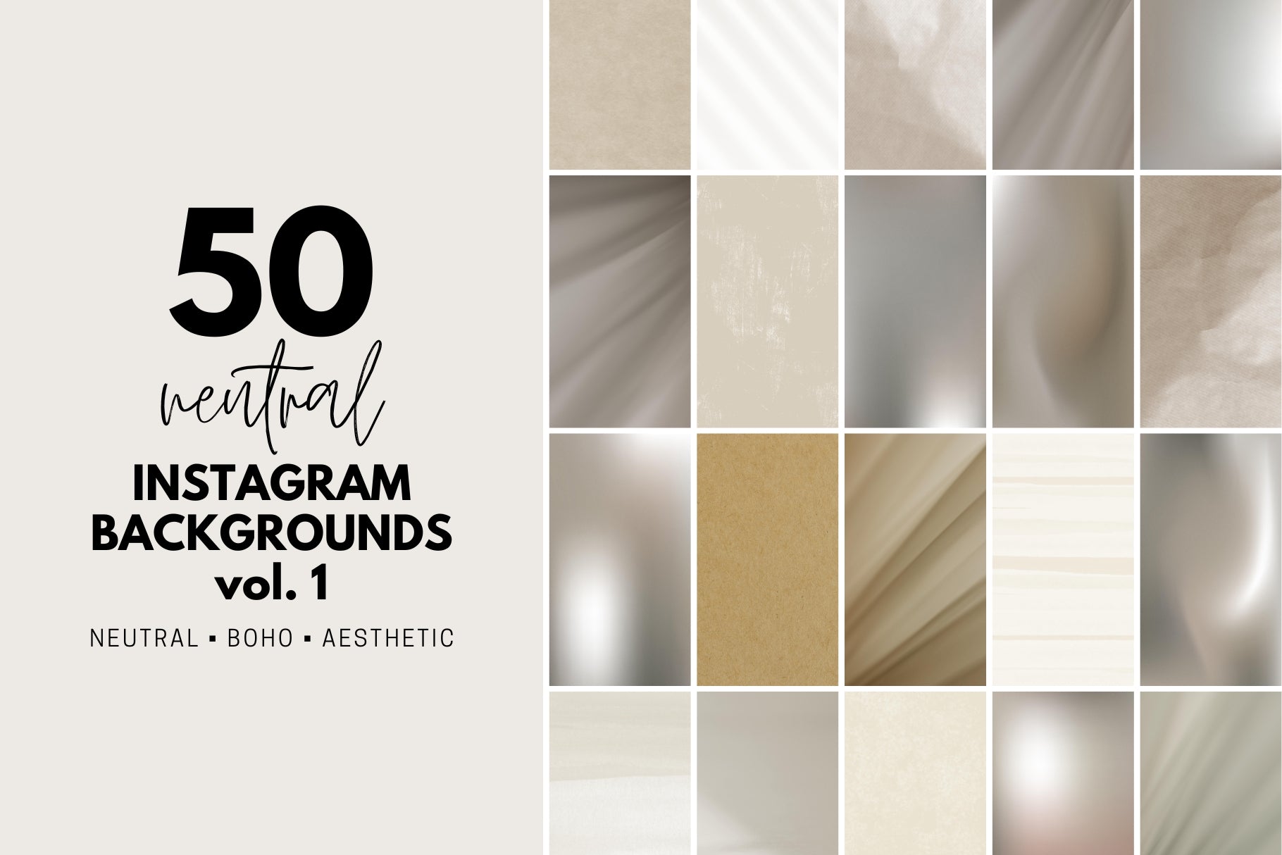 50 Instagram Story Backgrounds 01 Neutral Boho Aesthetic – PAPER
