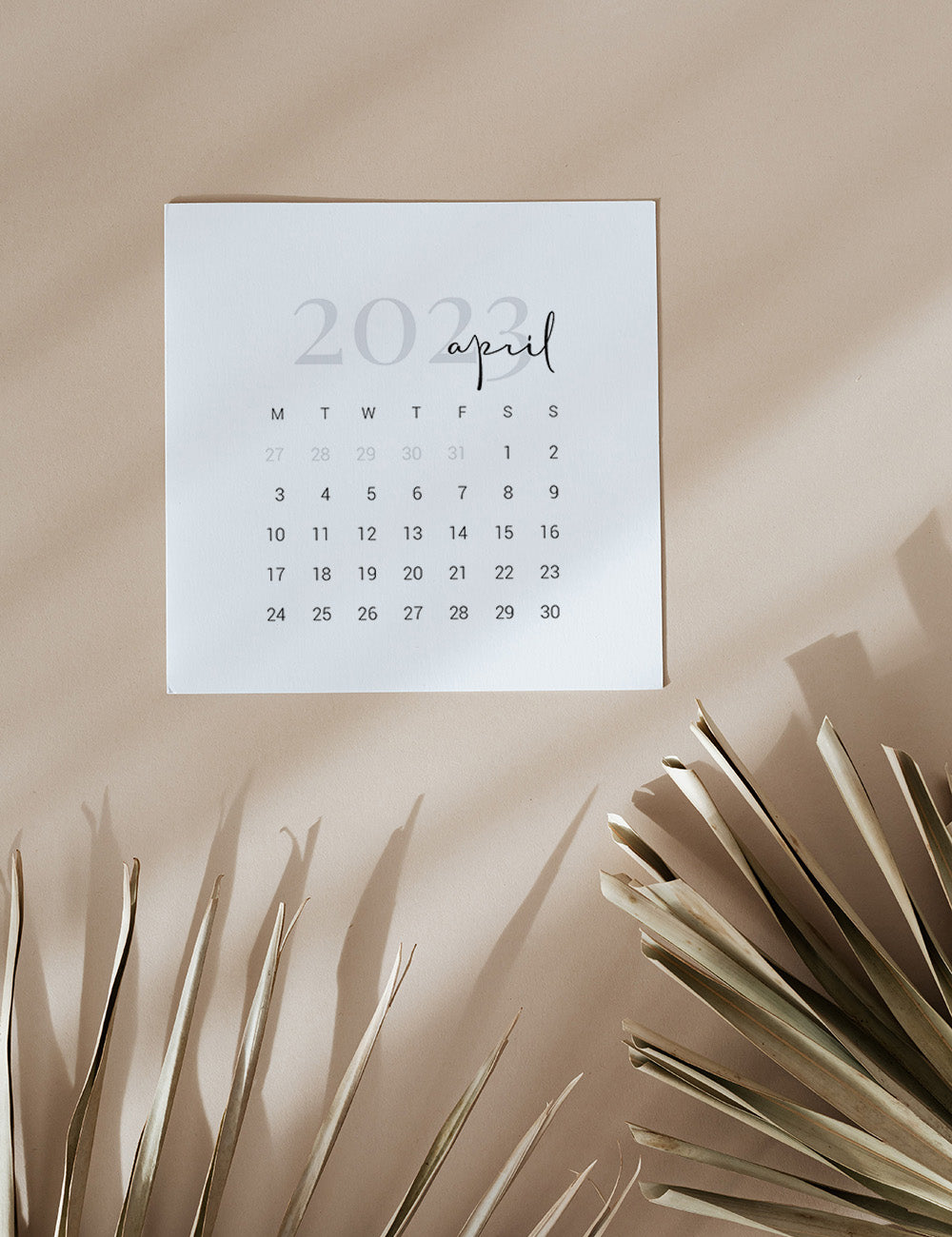 2023 Calendar | 3x3 | 2x2 | Printable Mini Calendar 2023 | Planner Cards | Minimal Aesthetic | Clean Design |  PAPER MOON Art & Design