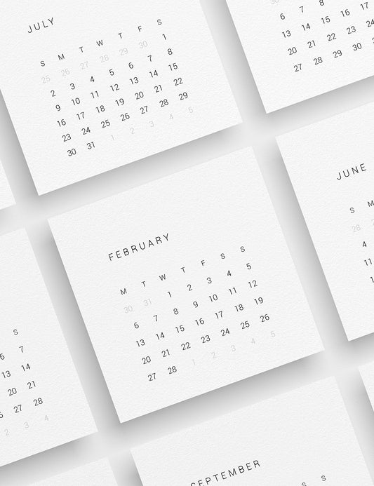 2023 Calendar | 3x3 | 2x2 | Printable Mini Calendar 2023 | Planner Cards | Minimal Aesthetic | Clean Design |  PAPER MOON Art & Design