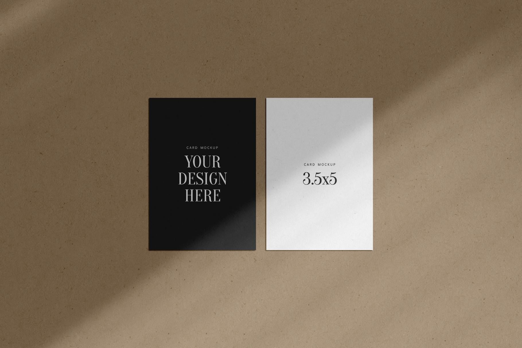 PAPER MOCKUP SET #3 | 3.5x5 Card Mockup | PSD Mockup