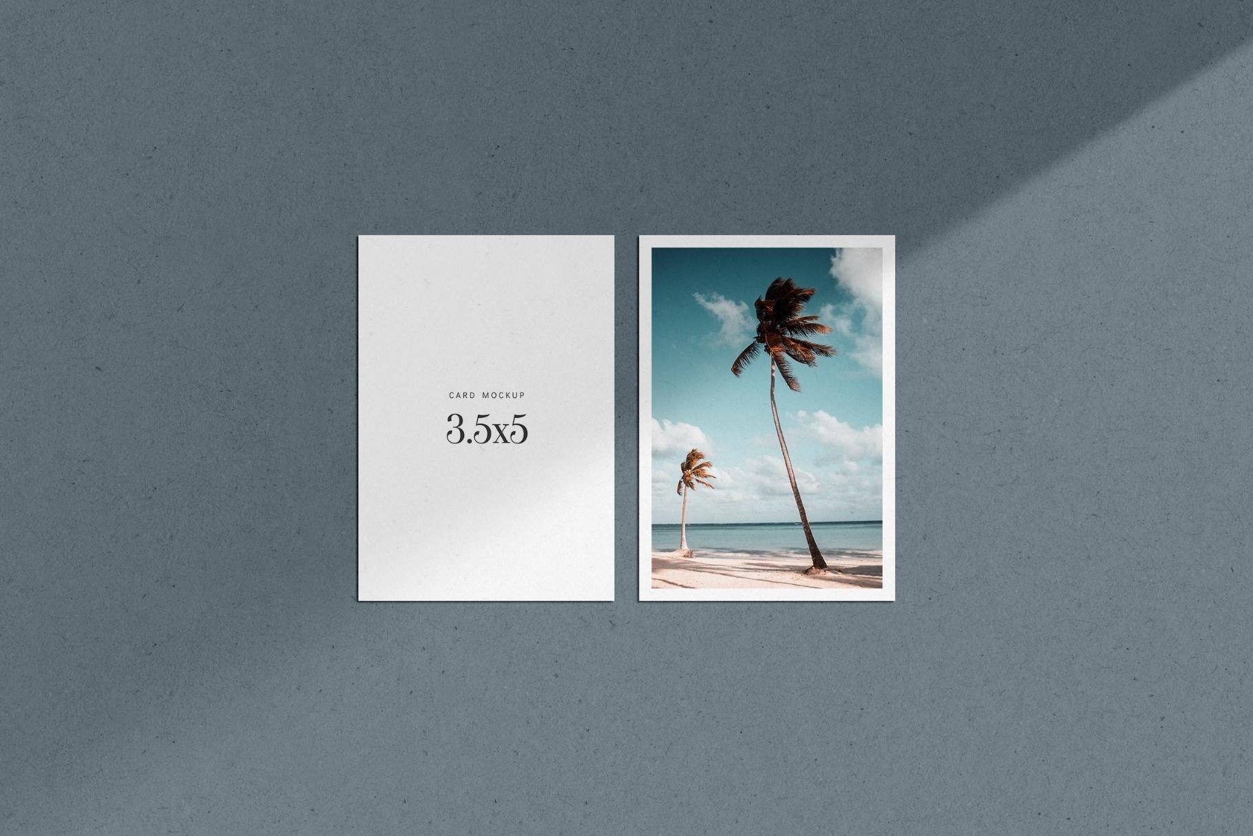 PAPER MOCKUP SET #3 | 3.5x5 Card Mockup | PSD Mockup