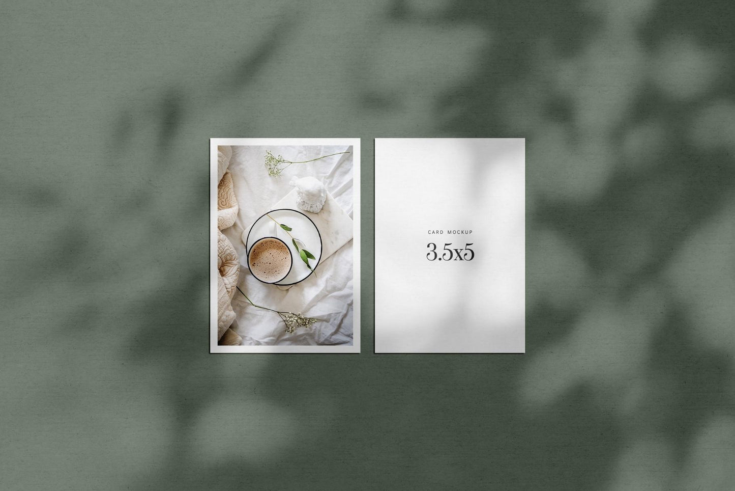 PAPER MOCKUP SET #3 | 3.5x5 Card Mockup | PSD Mockup