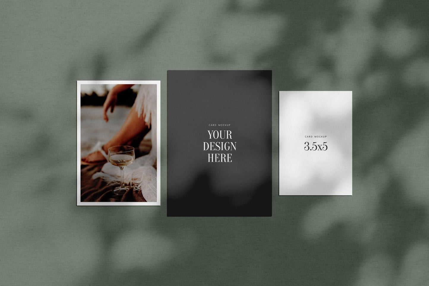 PAPER MOCKUP SET #8 | Card Mockup: 4x6, 5x7, 3.5x5 | PSD Mockup