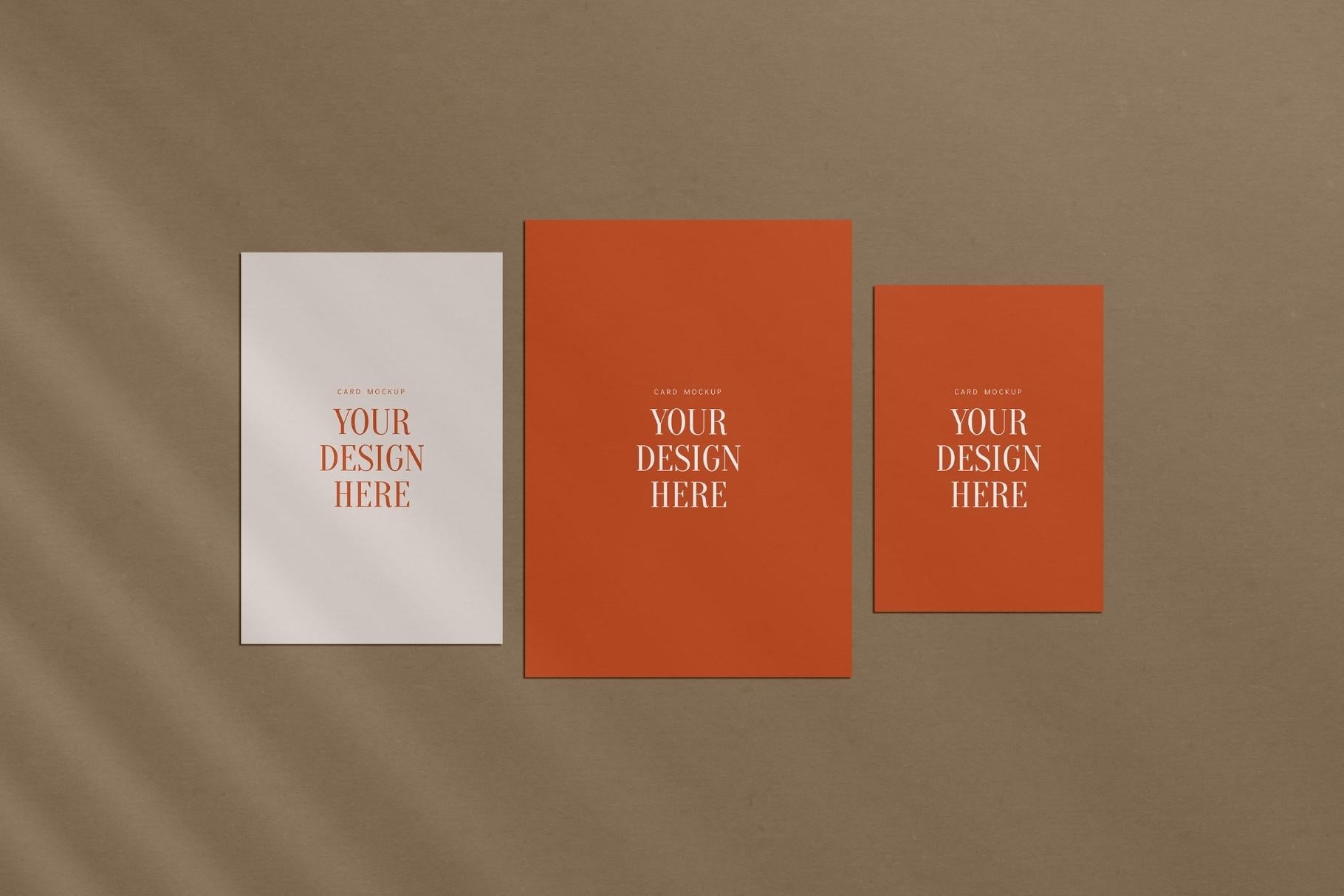 PAPER MOCKUP SET #8 | Card Mockup: 4x6, 5x7, 3.5x5 | PSD Mockup
