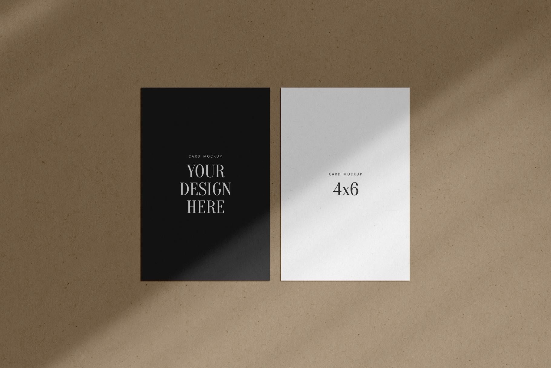 PAPER MOCKUP SET #2 | 4x6 Card Mockup | PSD Mockup