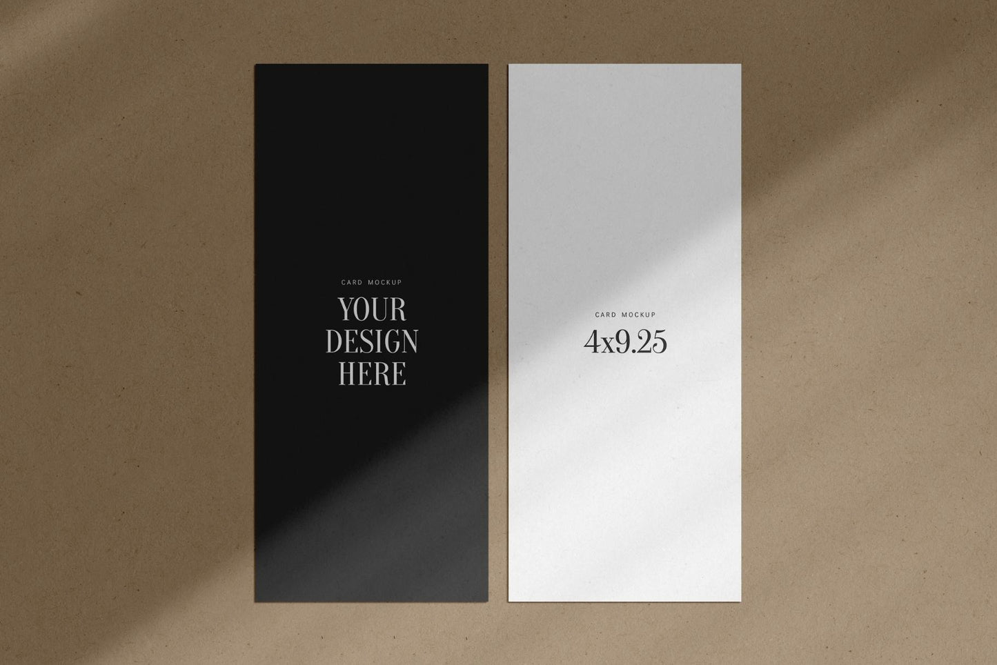 PAPER MOCKUP SET #5 | 4x9.25 Card Mockup | PSD Mockup