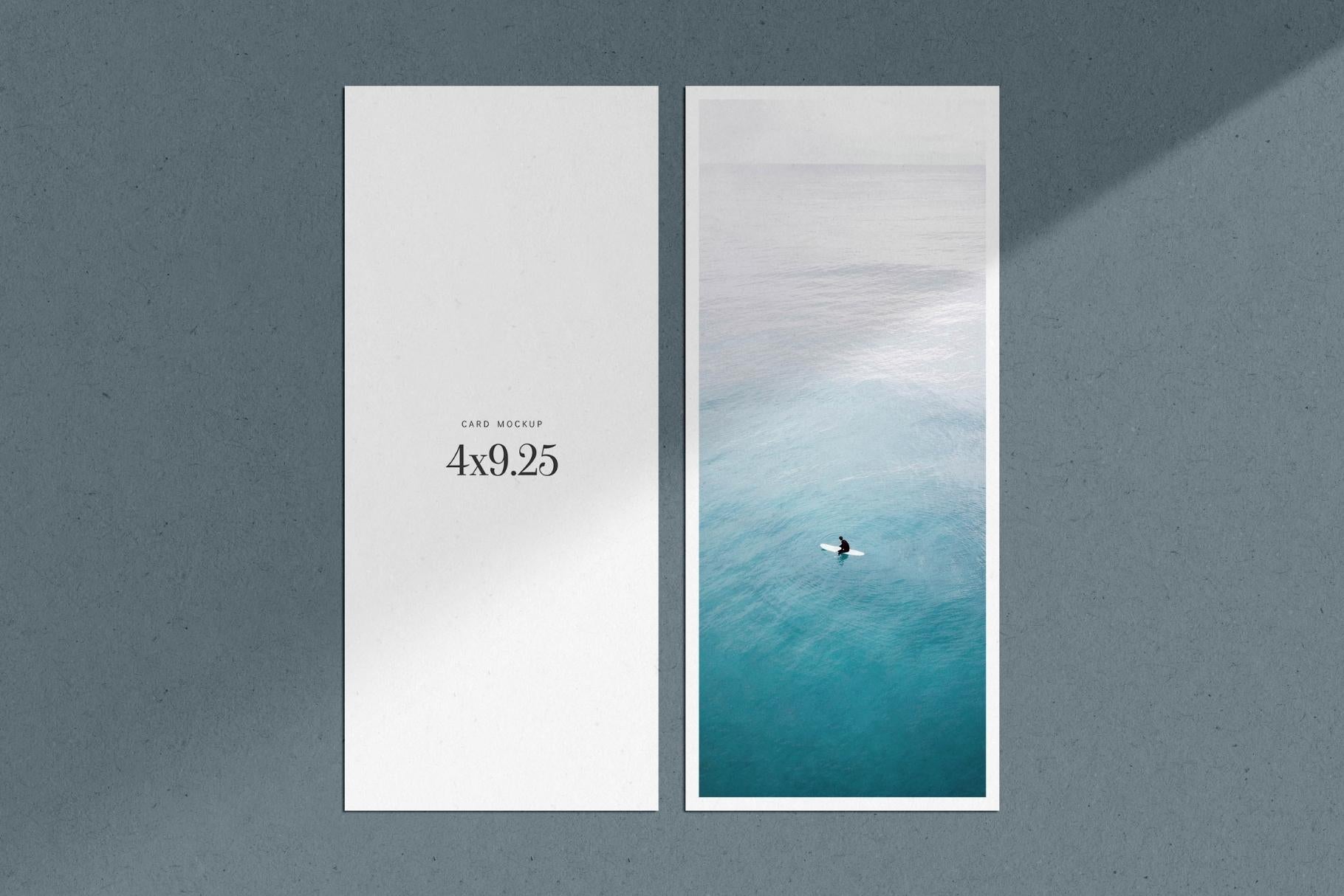 PAPER MOCKUP SET #5 | 4x9.25 Card Mockup | PSD Mockup