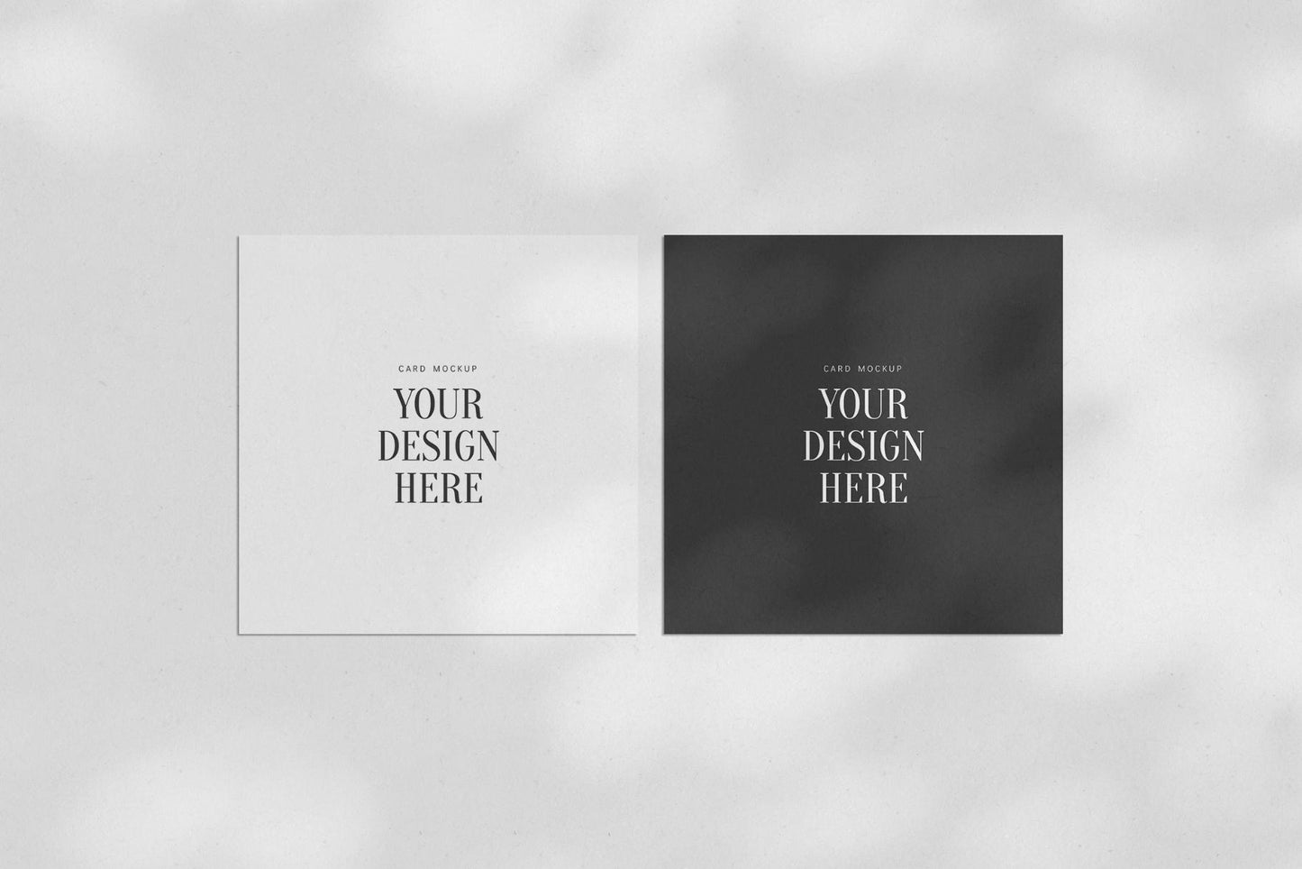 PAPER MOCKUP SET #4 | 5.25x5.25 Square Card Mockup | PSD Mockup