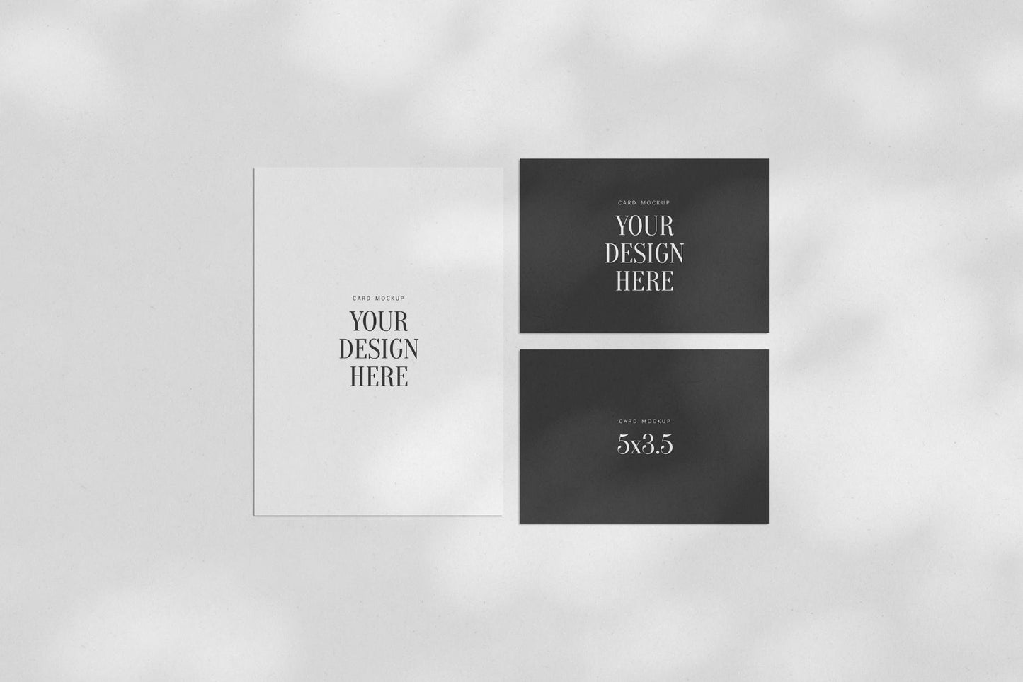 PAPER MOCKUP SET #6 | Card Mockup: 5x7, 5x3.5 | PSD Mockup