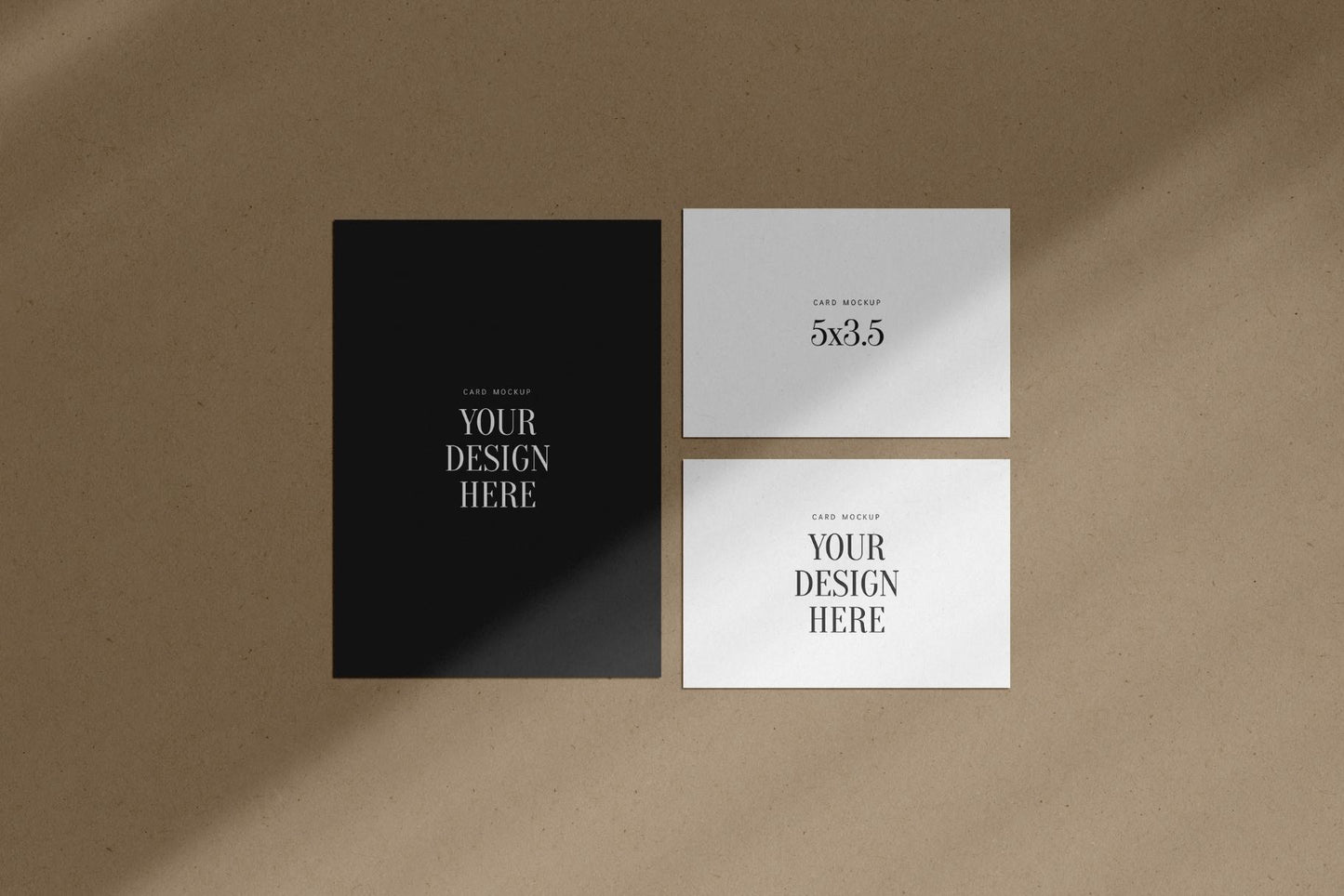 PAPER MOCKUP SET #6 | Card Mockup: 5x7, 5x3.5 | PSD Mockup