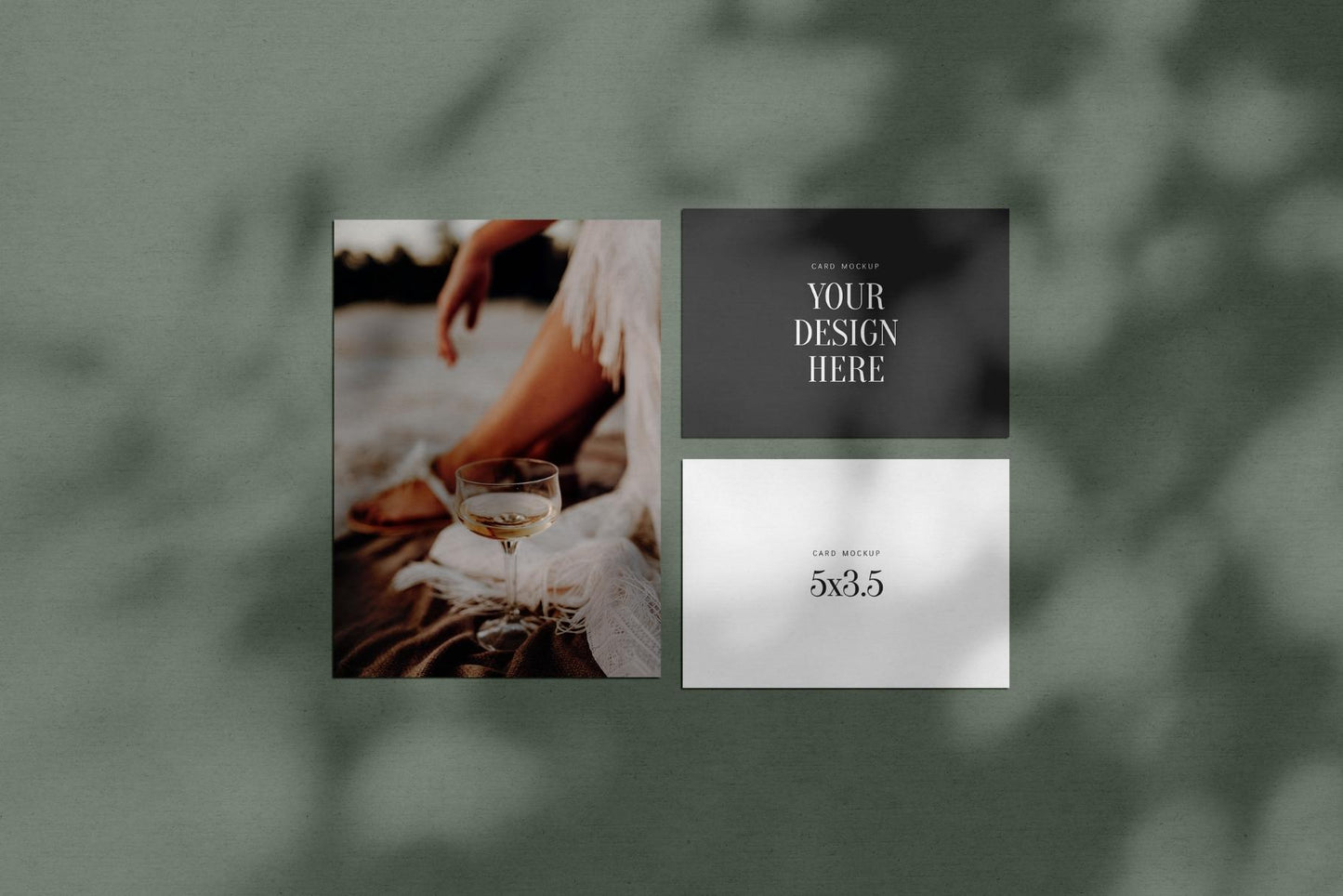 PAPER MOCKUP SET #6 | Card Mockup: 5x7, 5x3.5 | PSD Mockup