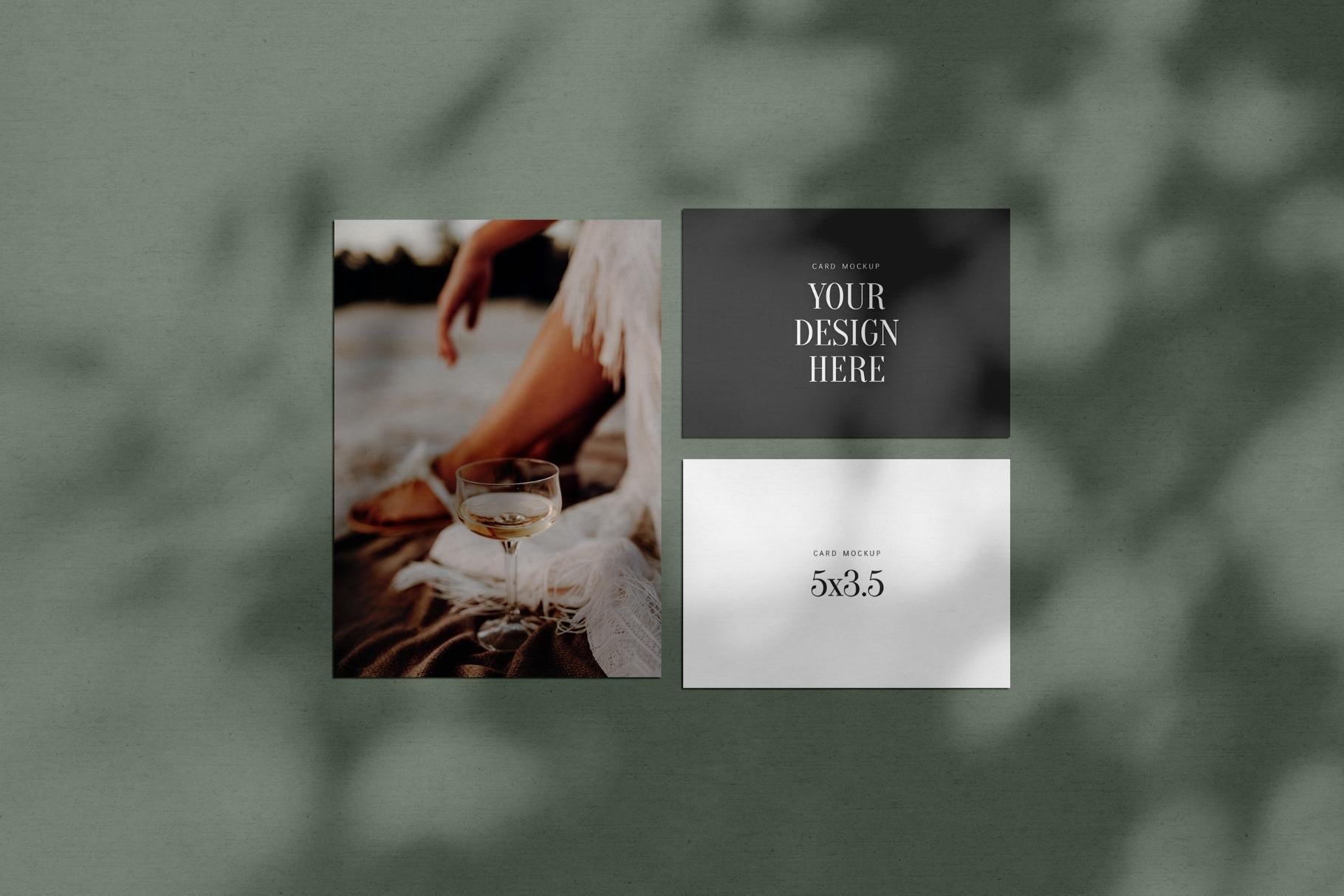 PAPER MOCKUP SET #6 | Card Mockup: 5x7, 5x3.5 | PSD Mockup