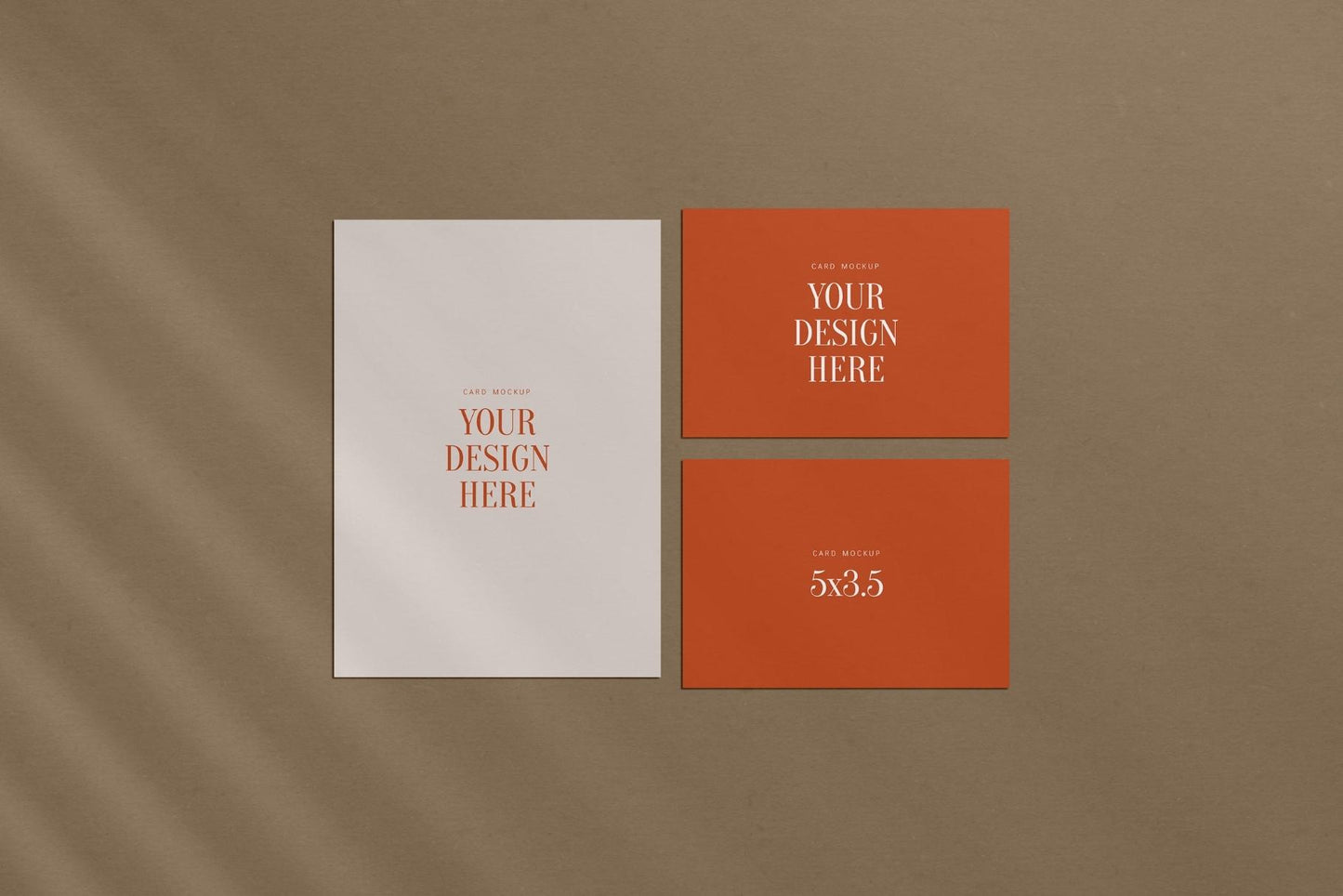 PAPER MOCKUP SET #6 | Card Mockup: 5x7, 5x3.5 | PSD Mockup