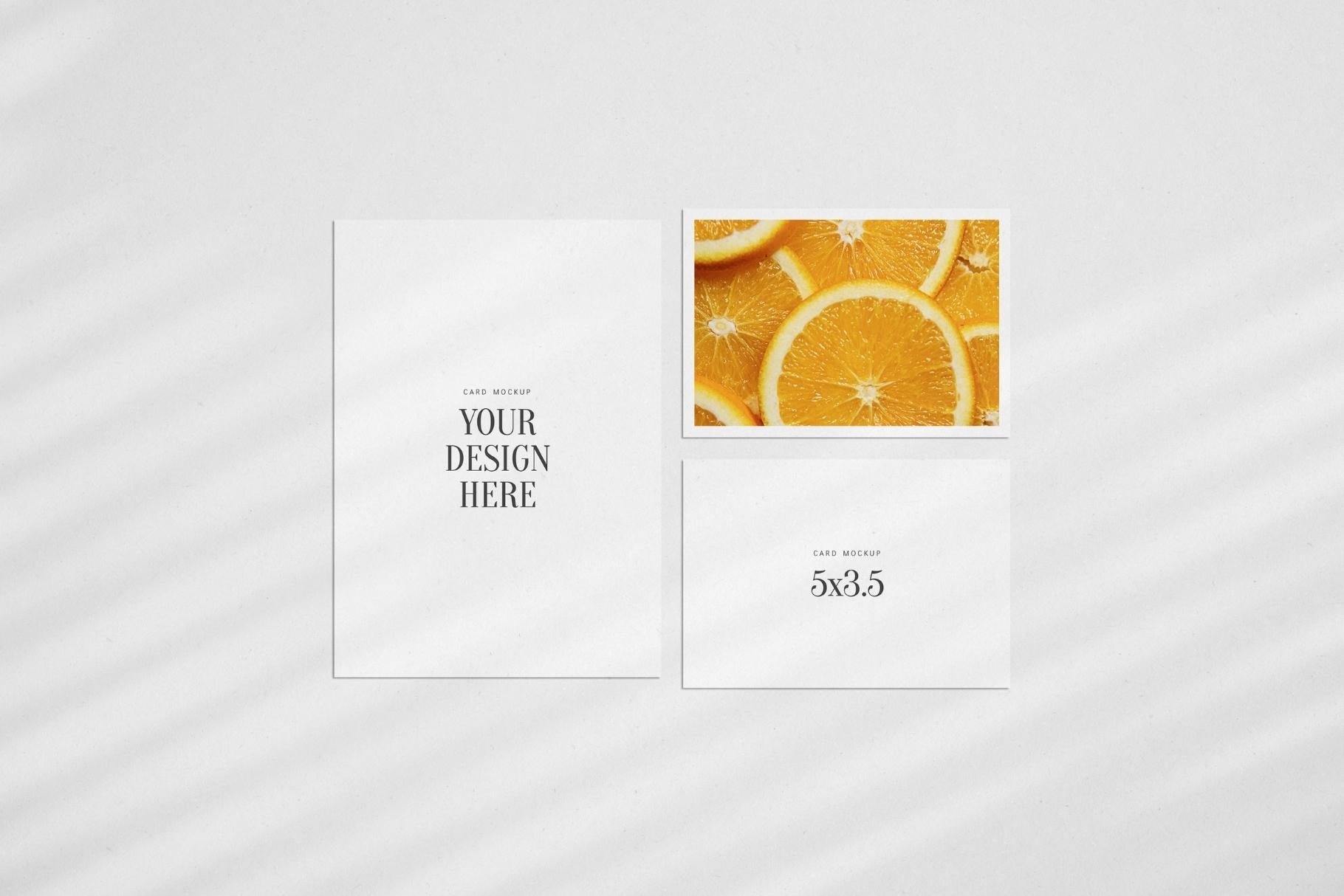 PAPER MOCKUP SET #6 | Card Mockup: 5x7, 5x3.5 | PSD Mockup