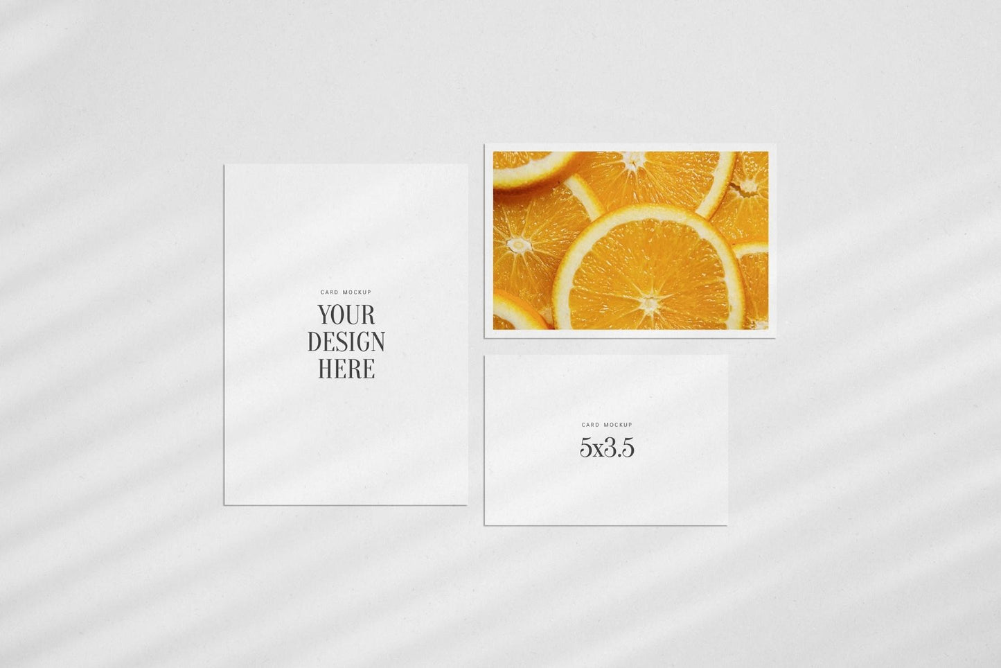 PAPER MOCKUP SET #7 | Card Mockup: 5x7, 6x4, 5x3.5 | PSD Mockup