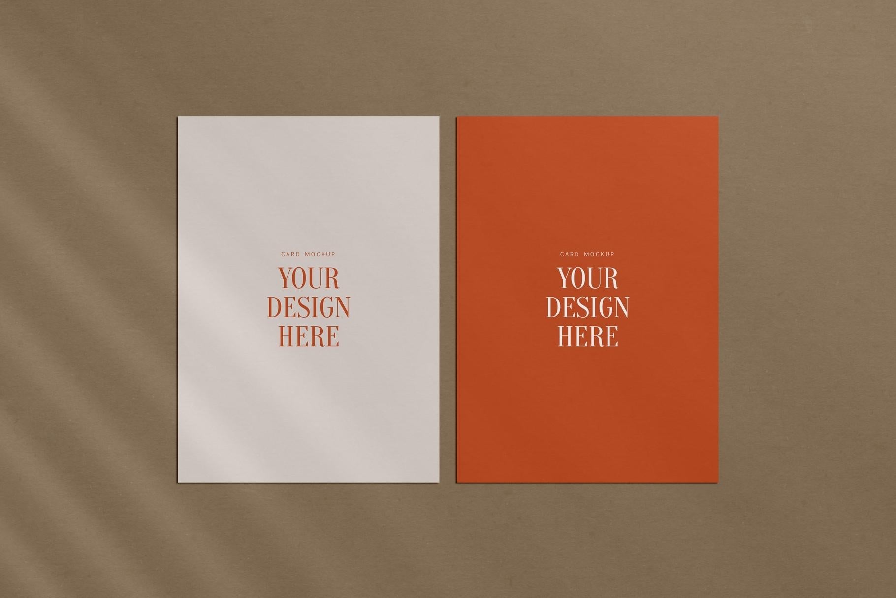 PAPER MOCKUP SET #1 | 5x7 Card Mockup | PSD Mockup