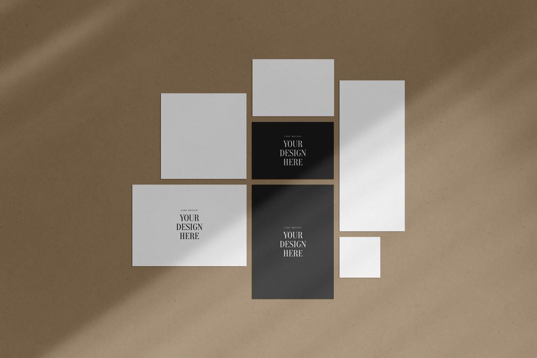 PAPER MOCKUP SET #9 | Stationery Mockup | Card Mockup | PSD Mockup