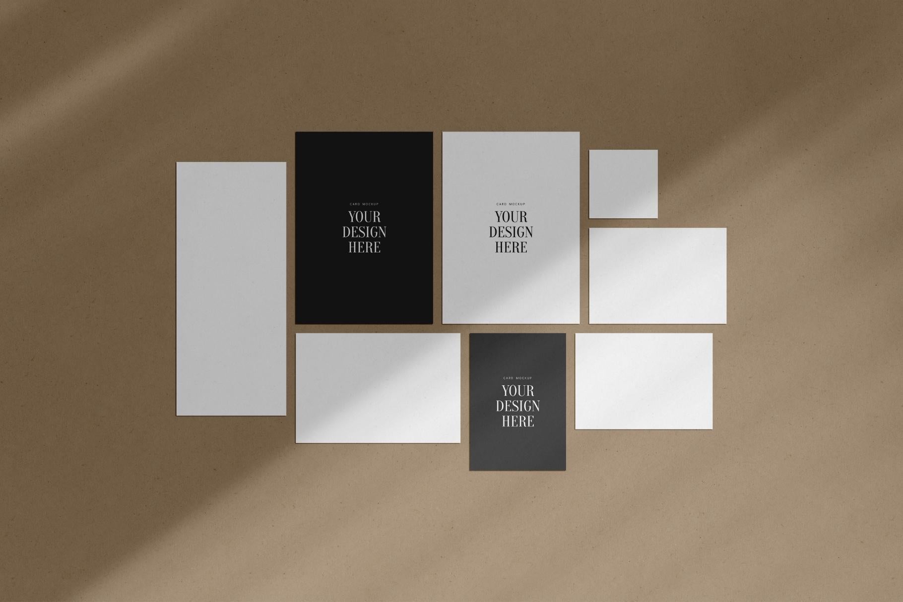 PAPER MOCKUP SET #10 | Stationery Mockup | Card Mockup | PSD Mockup