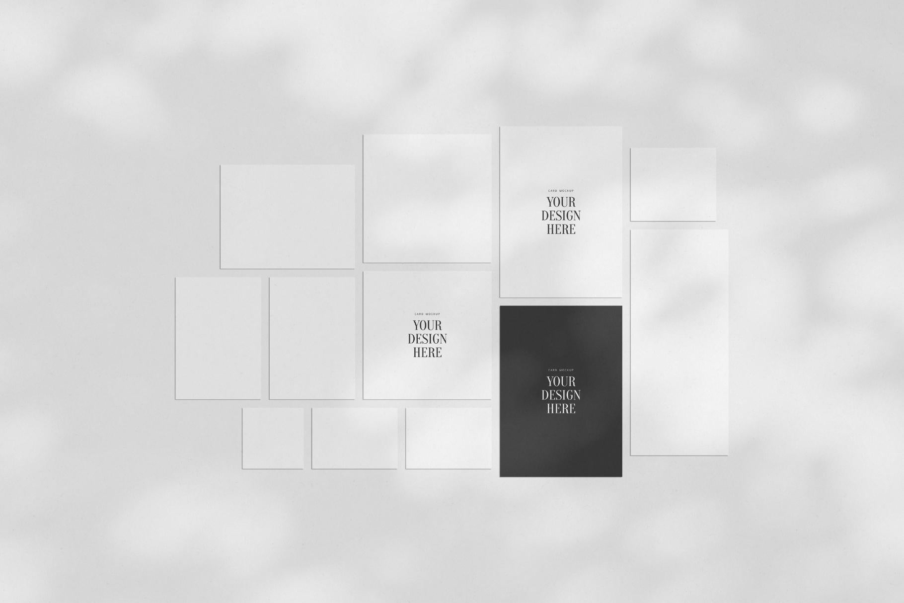 PAPER MOCKUP SET #12 | Stationery Mockup | Card Mockup | PSD Mockup