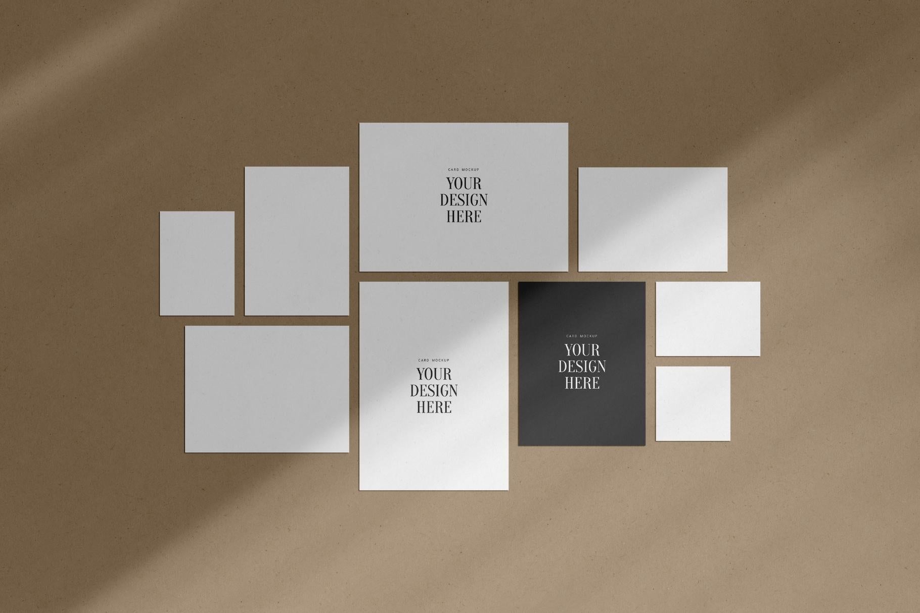PAPER MOCKUP SET #16 | Stationery Mockup | Card Mockup | PSD Mockup