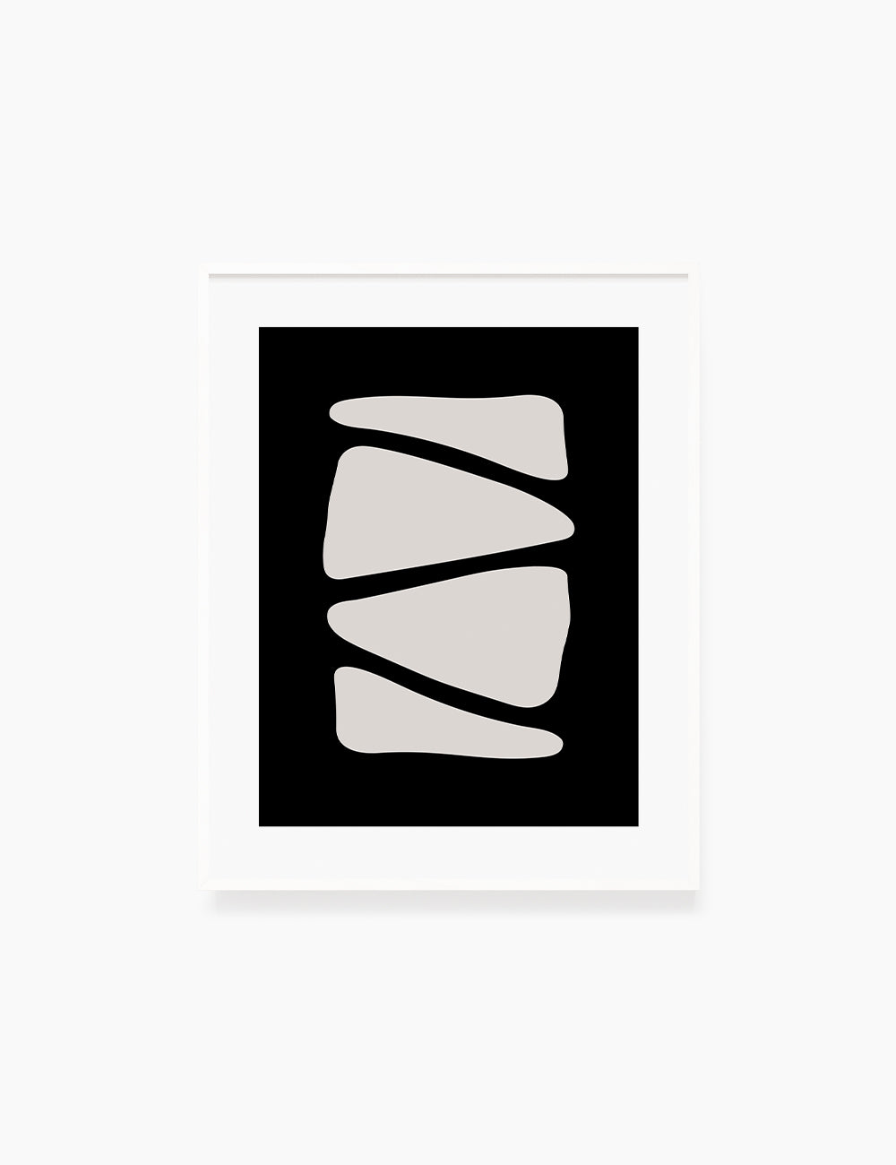 Black and Beige Minimalist Abstract Art. Triangle Shapes.