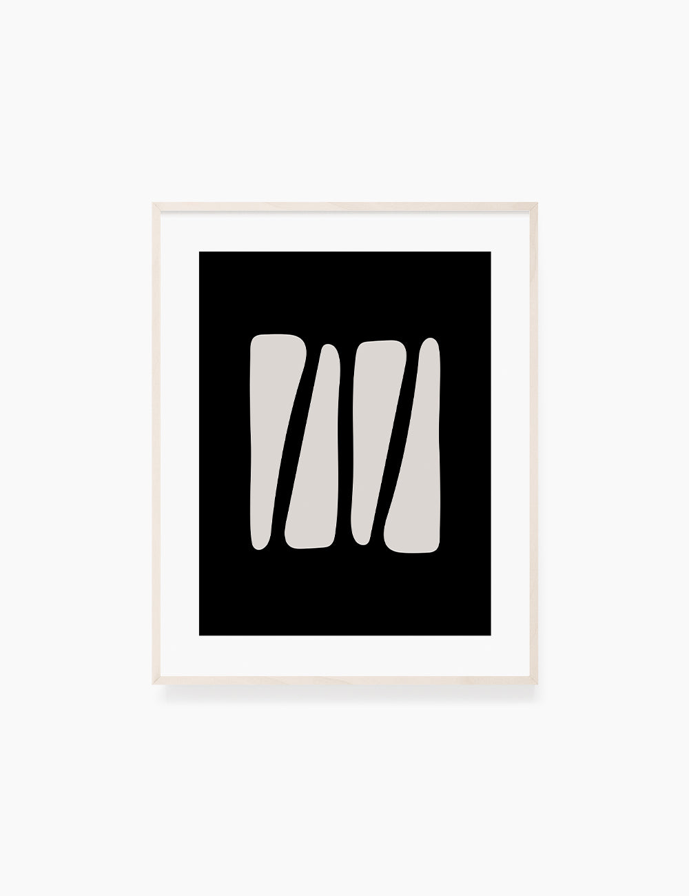 Black and Beige Minimalist Abstract Art. Triangle Shapes.