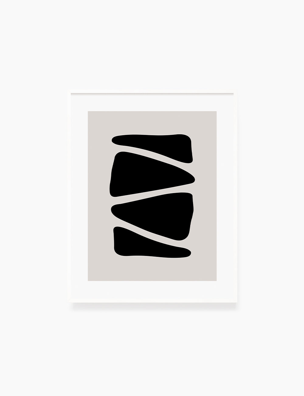Black and Beige Minimalist Abstract Art. Triangle Shapes.
