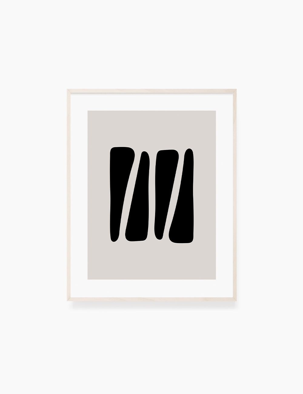 Black and Beige Minimalist Abstract Art. Triangle Shapes.