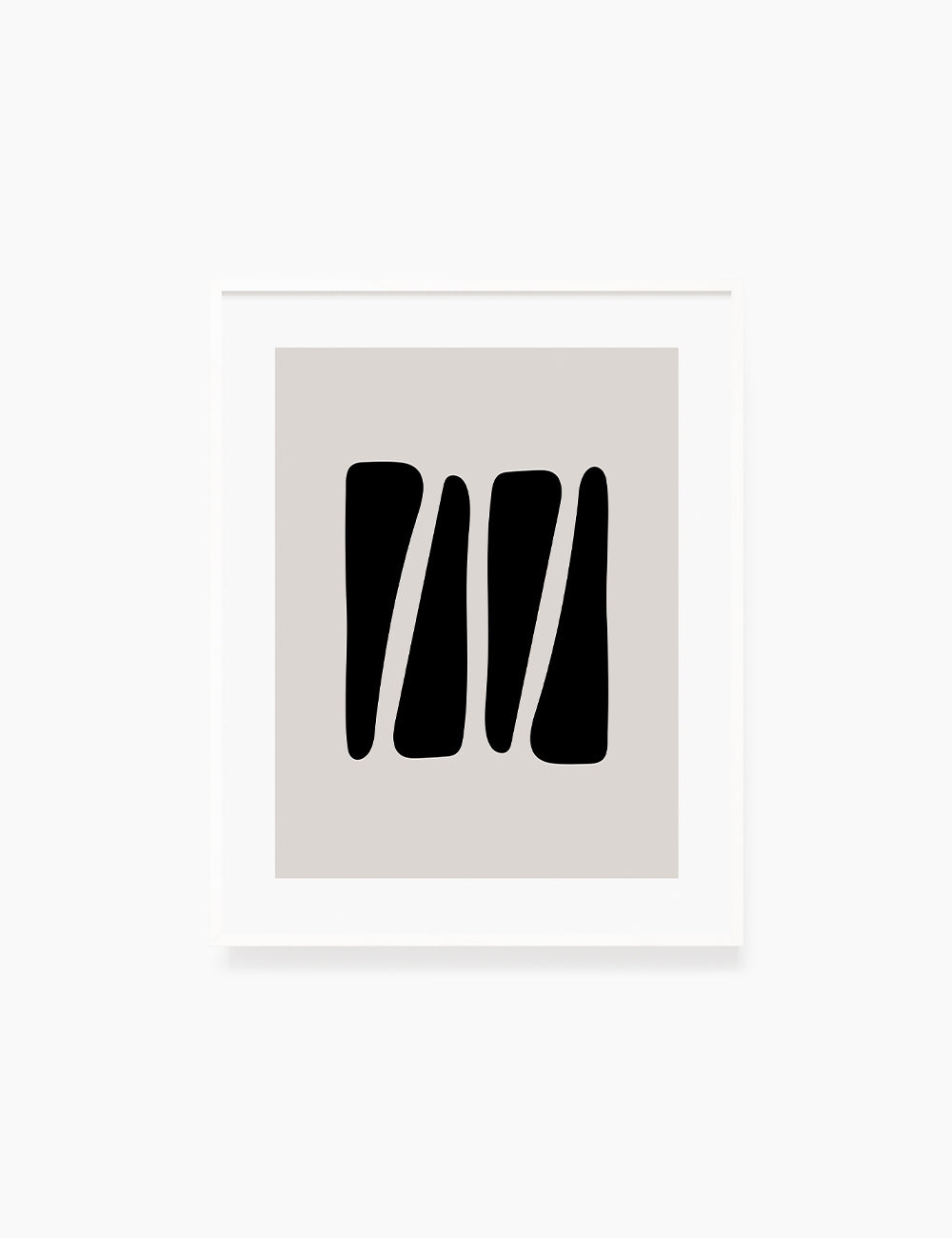 Black and Beige Minimalist Abstract Art. Triangle Shapes.