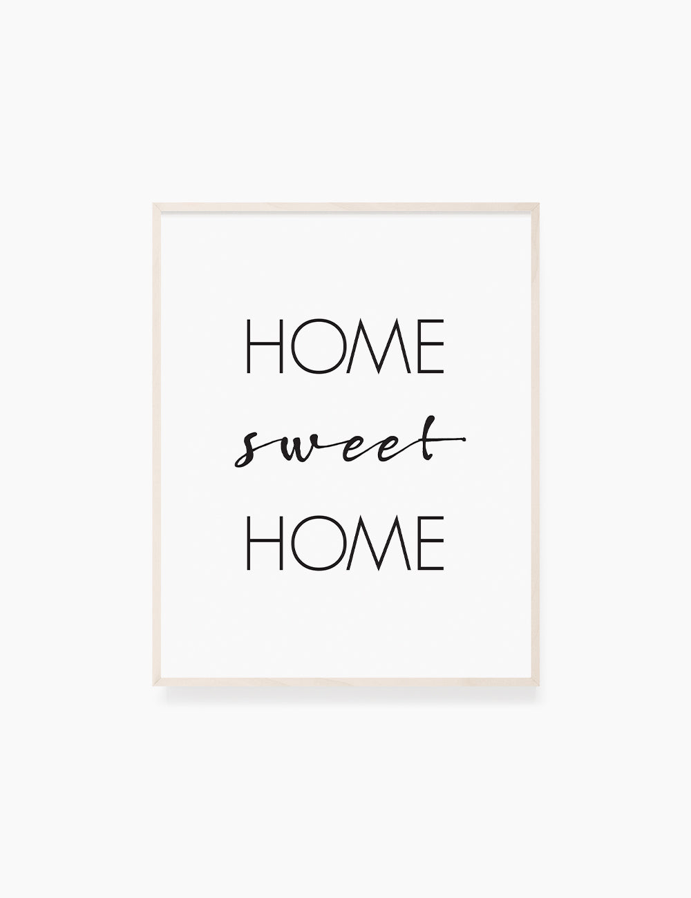 Printable Wall Art Quote: HOME SWEET HOME Printable Poster. WA005 - Paper Moon Art & Design