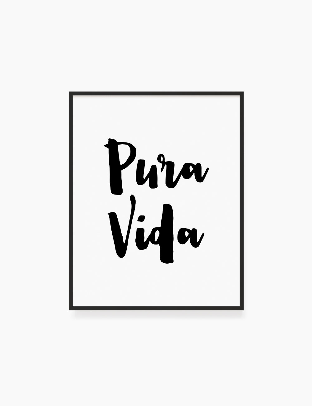 Printable Wall Art Quote: PURA VIDA Printable Poster. Inspirational Quote. Motivational Quote. WA006 - Paper Moon Art & Design