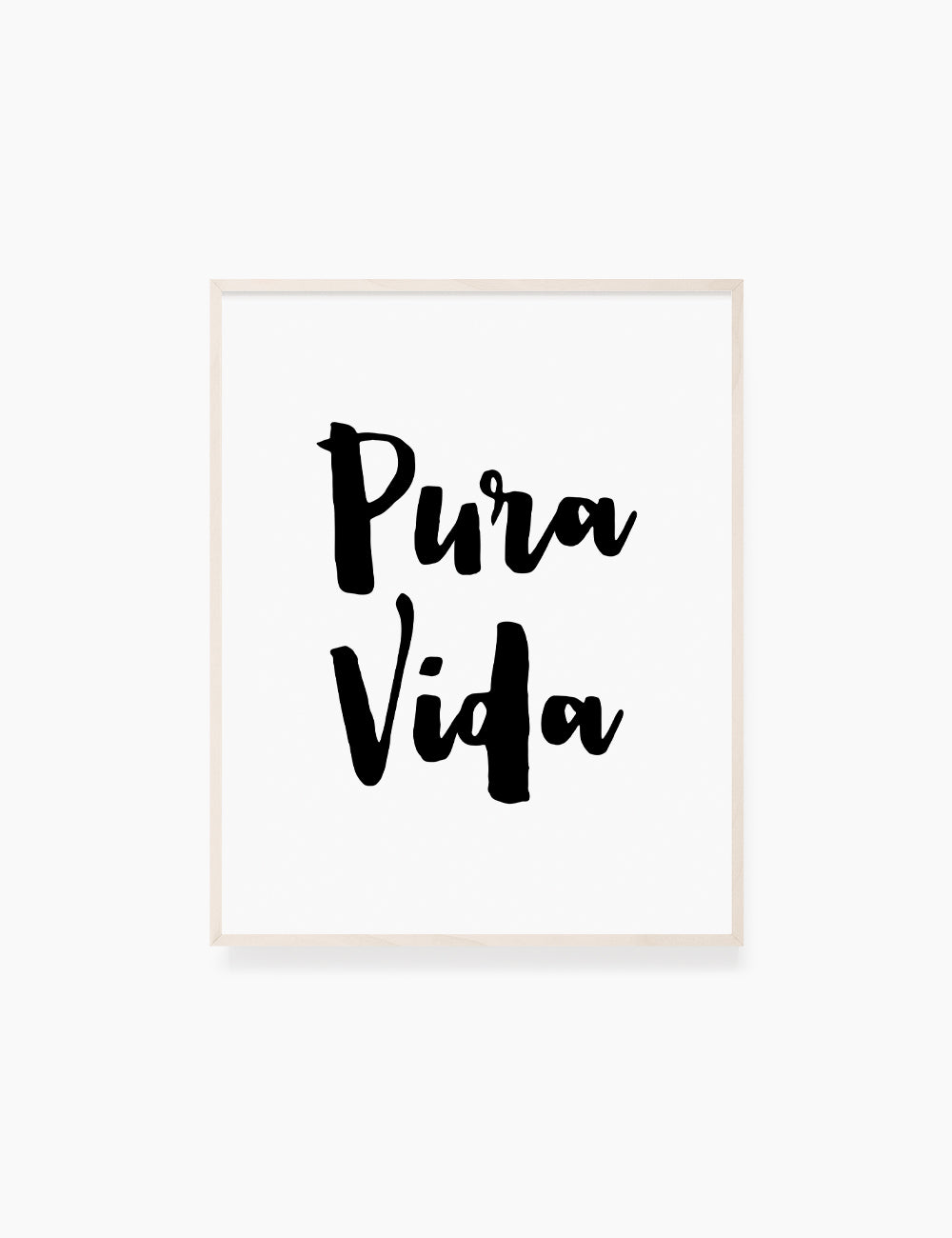 Printable Wall Art Quote: PURA VIDA Printable Poster. Inspirational Quote. Motivational Quote. WA006 - Paper Moon Art & Design