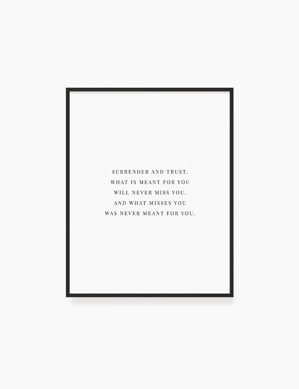 Printable Wall Art Quote: SURRENDER AND TRUST Printable Poster. Inspirational Quote. Motivational Quote. WA007 - Paper Moon Art & Design