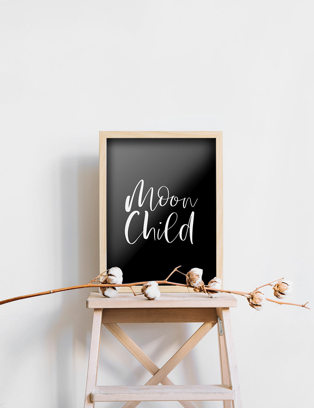 Printable Wall Art Quote: MOON CHILD. Printable Poster. Boho Quote. Astrology Quote. - Paper Moon Art & Design