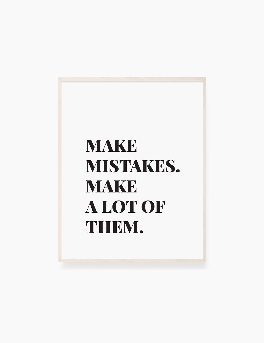 Printable Wall Art Quote: MAKE MISTAKES Printable Poster. Inspirational Quote. Motivational Quote. WA012 - Paper Moon Art & Design