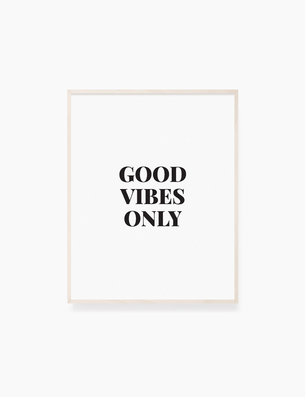 Printable Wall Art Quote: GOOD VIBES ONLY Printable Poster. Inspirational Quote. Motivational Quote. WA021 - Paper Moon Art & Design