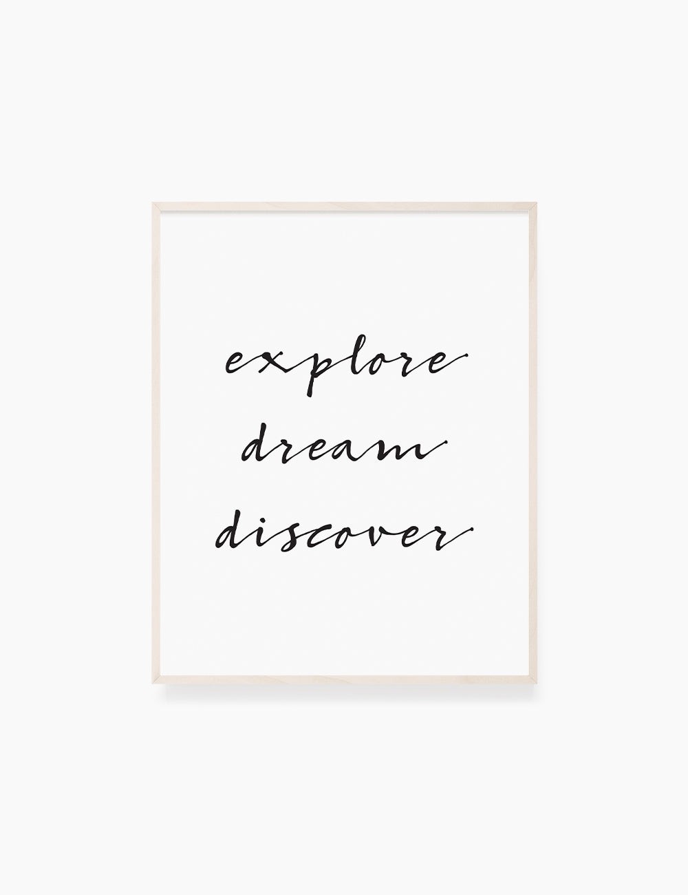 Printable Wall Art Quote: EXPLORE. DREAM. DISCOVER. Printable Poster. Inspirational Quote. Motivational Quote. WA023 - Paper Moon Art & Design