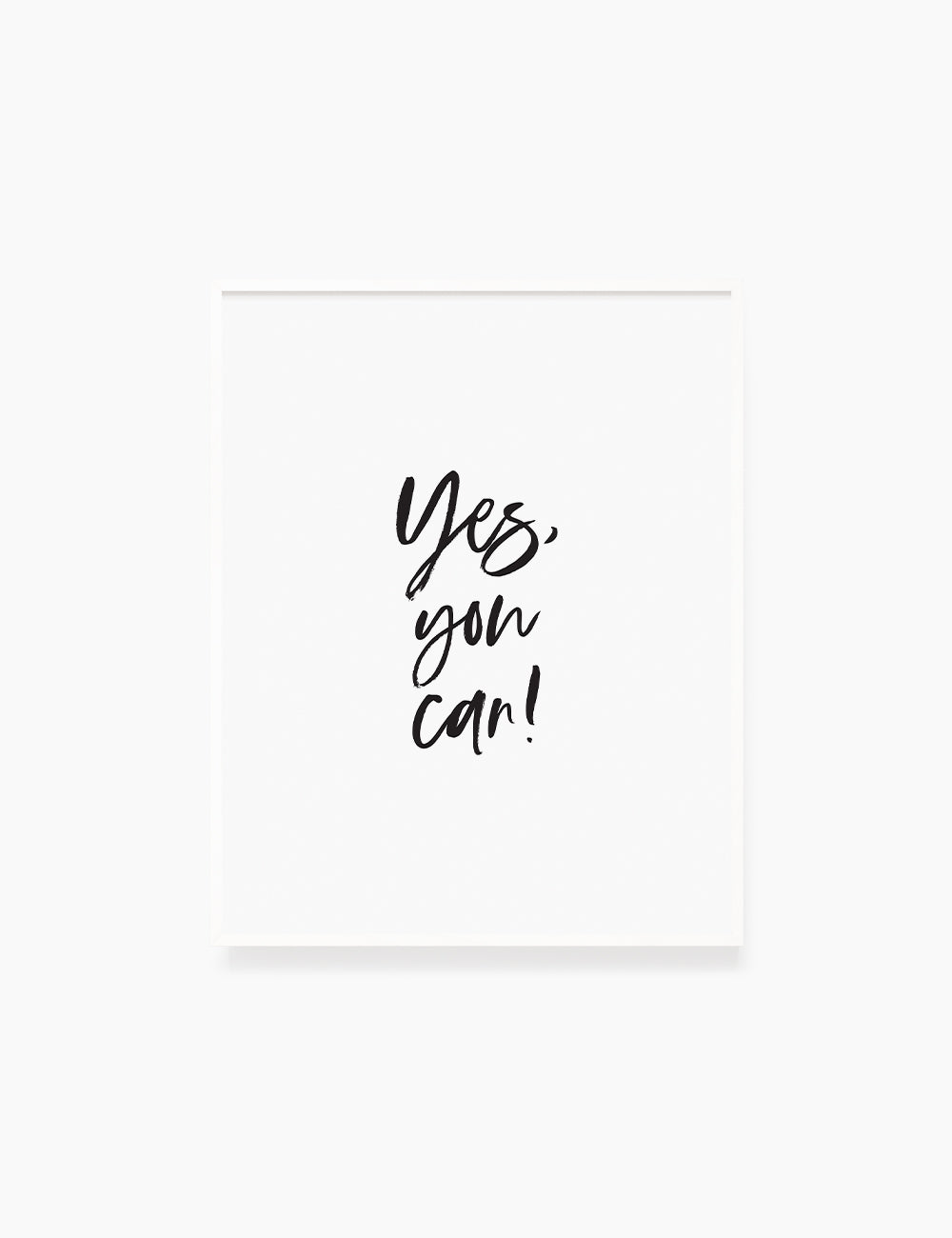 Printable Wall Art Quote: YES, YOU CAN! Printable Poster. Inspirational Quote. Motivational Quote. WA035 - Paper Moon Art & Design