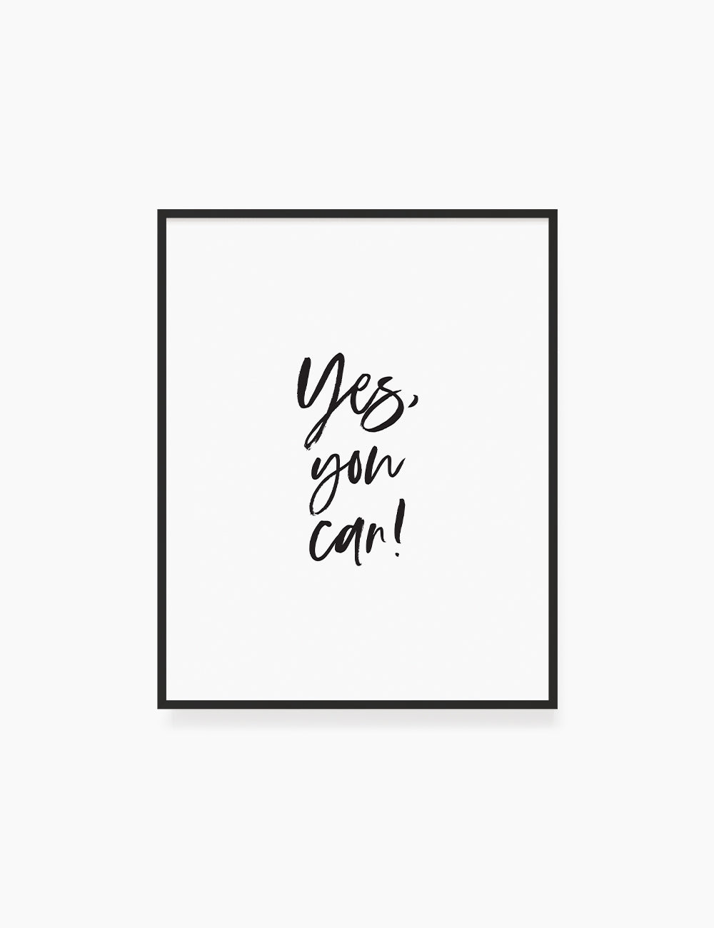 Printable Wall Art Quote: YES, YOU CAN! Printable Poster. Inspirational Quote. Motivational Quote. WA035 - Paper Moon Art & Design