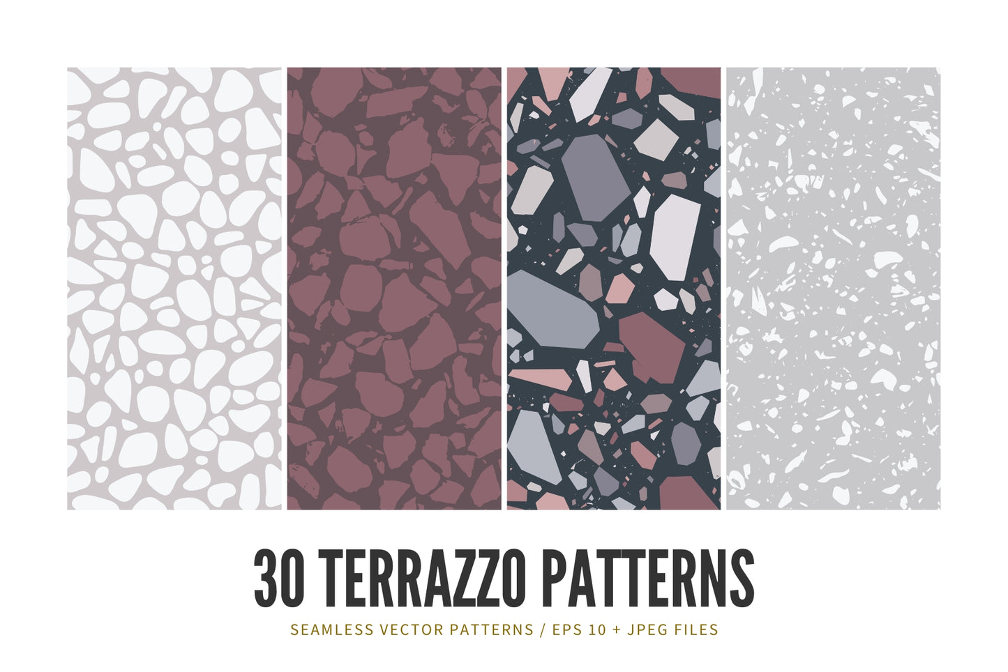 Terrazzo Patterns 01 Seamless Vector Patterns Terrazzo Texture Backgrounds