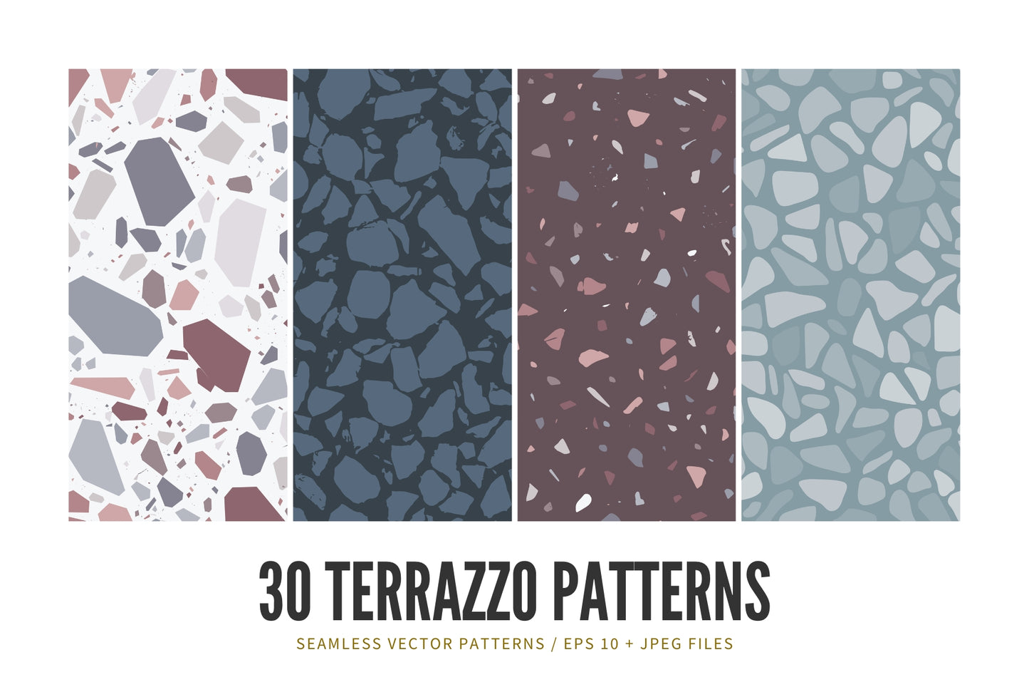Terrazzo Patterns 01 Seamless Vector Patterns Terrazzo Texture Backgrounds